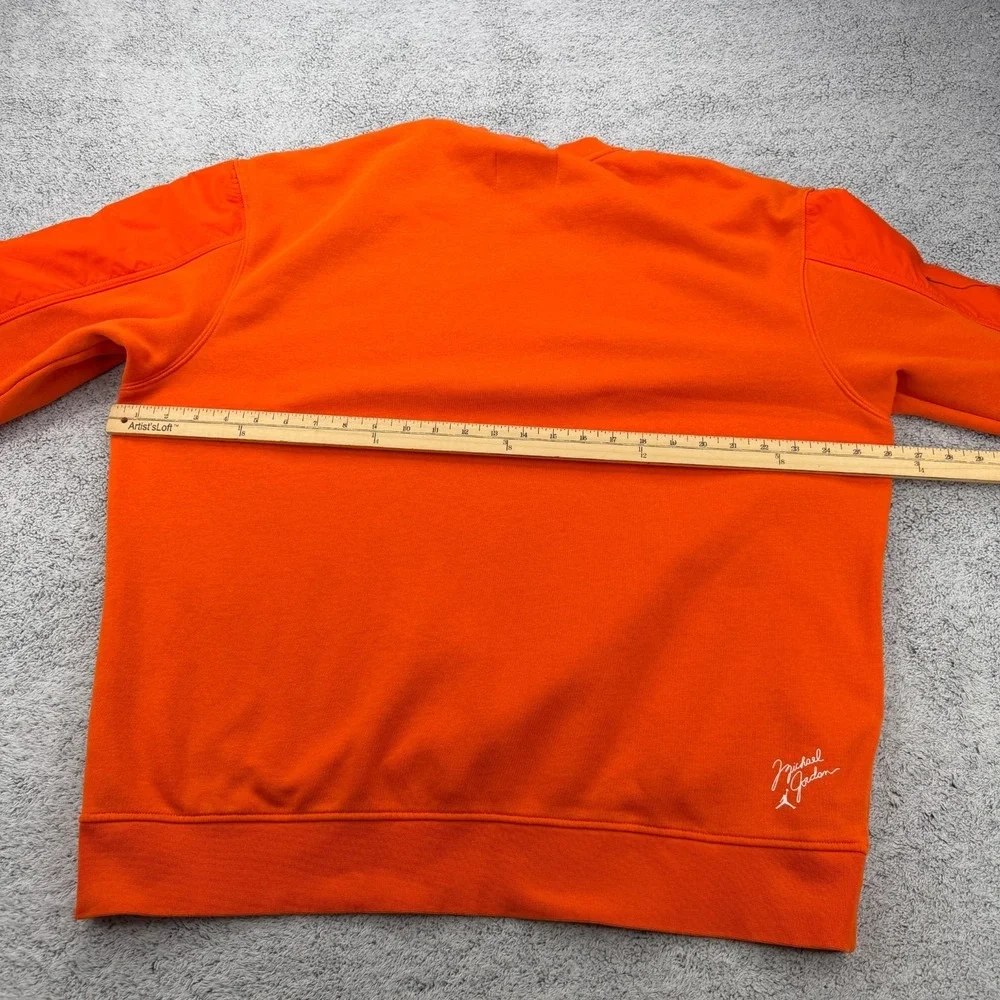 Air Jordan Sweatshirt Men XL Orange Flight MVP Wheaties Crewneck Fleece Pullover